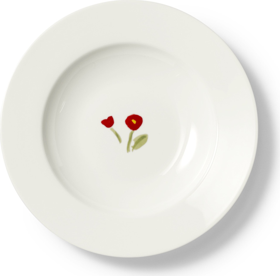 10639864 Dibbern Тарелка суповая Dibbern "Впечатление.Красные маки" 23см Фарфор 