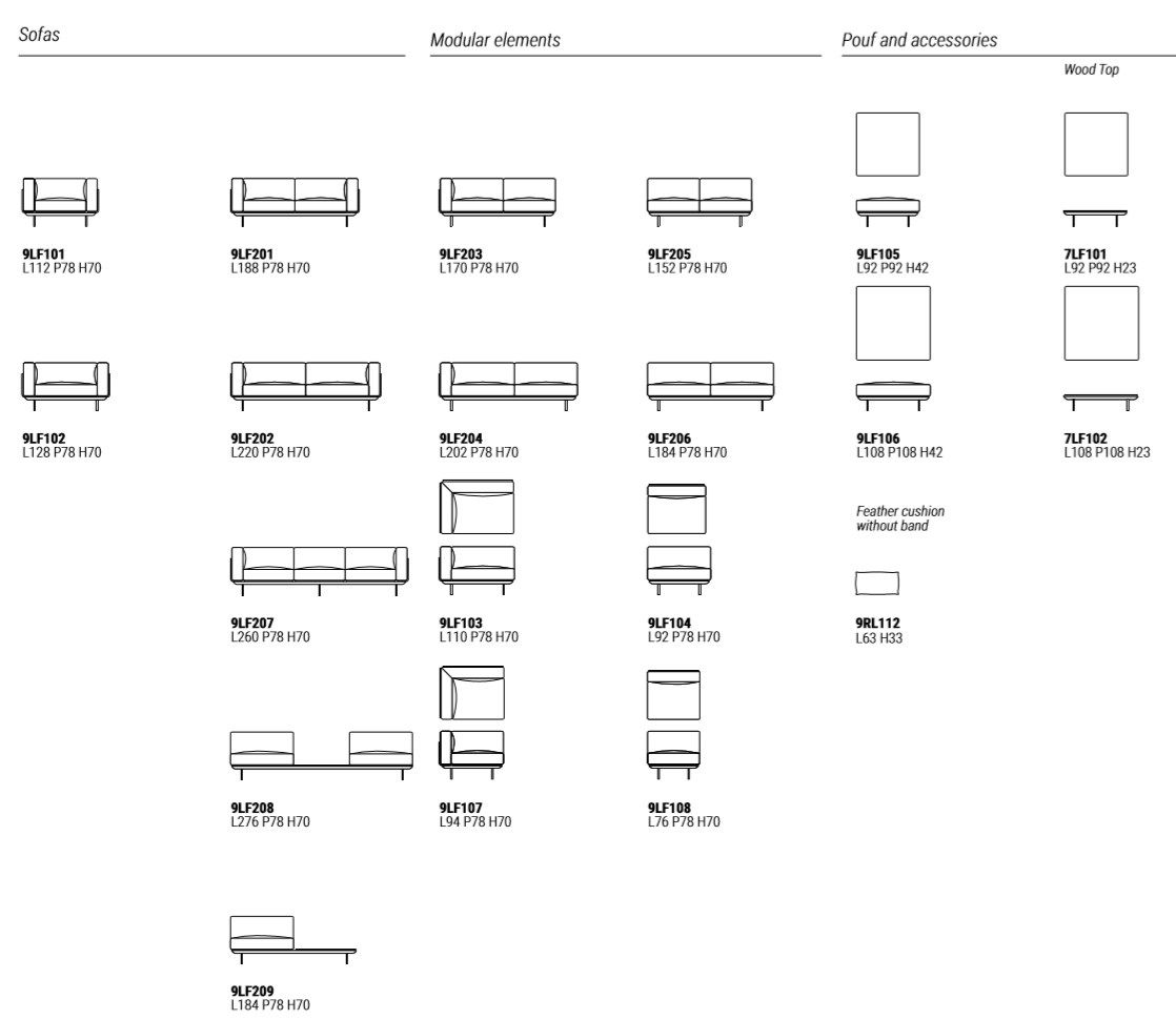 Модульный тканевый диван Marelli L-Sofa ARCH-00125394 - Вид №24