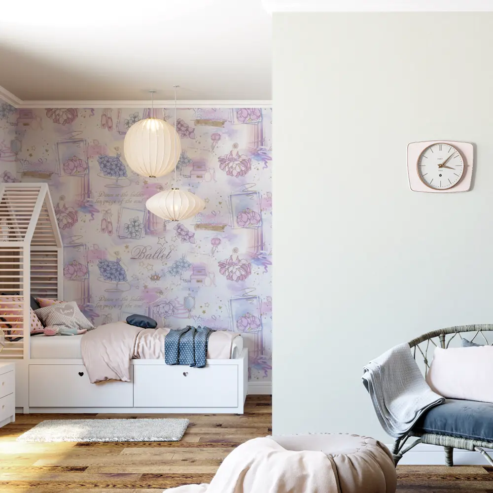 Palitra Home Ballet: Флизелиновые обои нежно-розового оттенка 84756202 STLM-0054622 - Вид №3