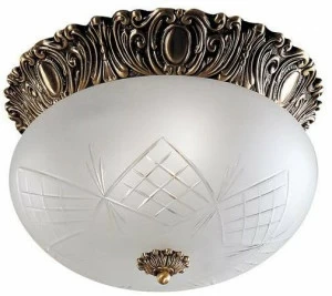 Possoni Illuminazione Потолочный светильник из сатинированной латуни со стеклом  200/35
