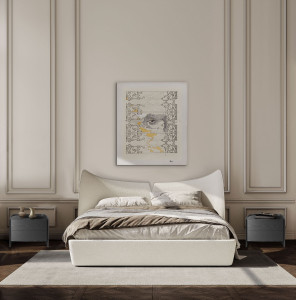 Кожаная двуспальная кровать