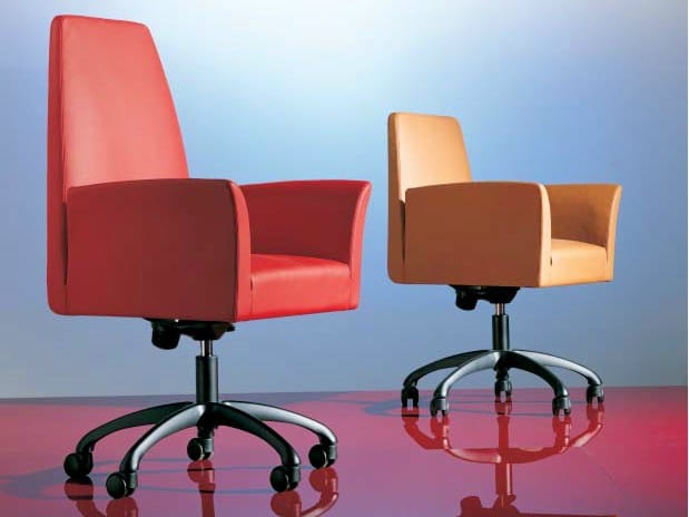 5-спицевое кожаное кресло с низкой спинкой OAK дорожки ARCH-00079931