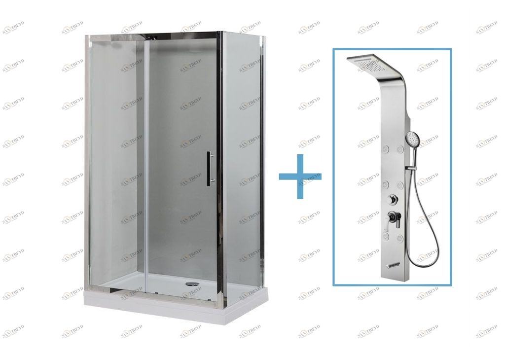 Душевой уголок Aquanet Delta NPE1131 140x80 (+ панель Aquanet Galaxy Shine AP40-01) 0018384400237436