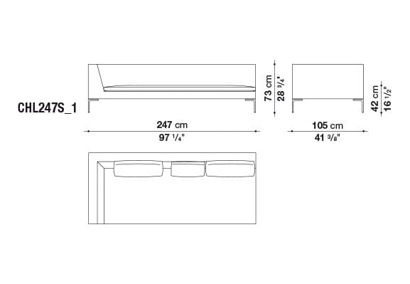 Секционный диван из ткани B&B Italia Charles Large ARCH-00101923 - Вид №2