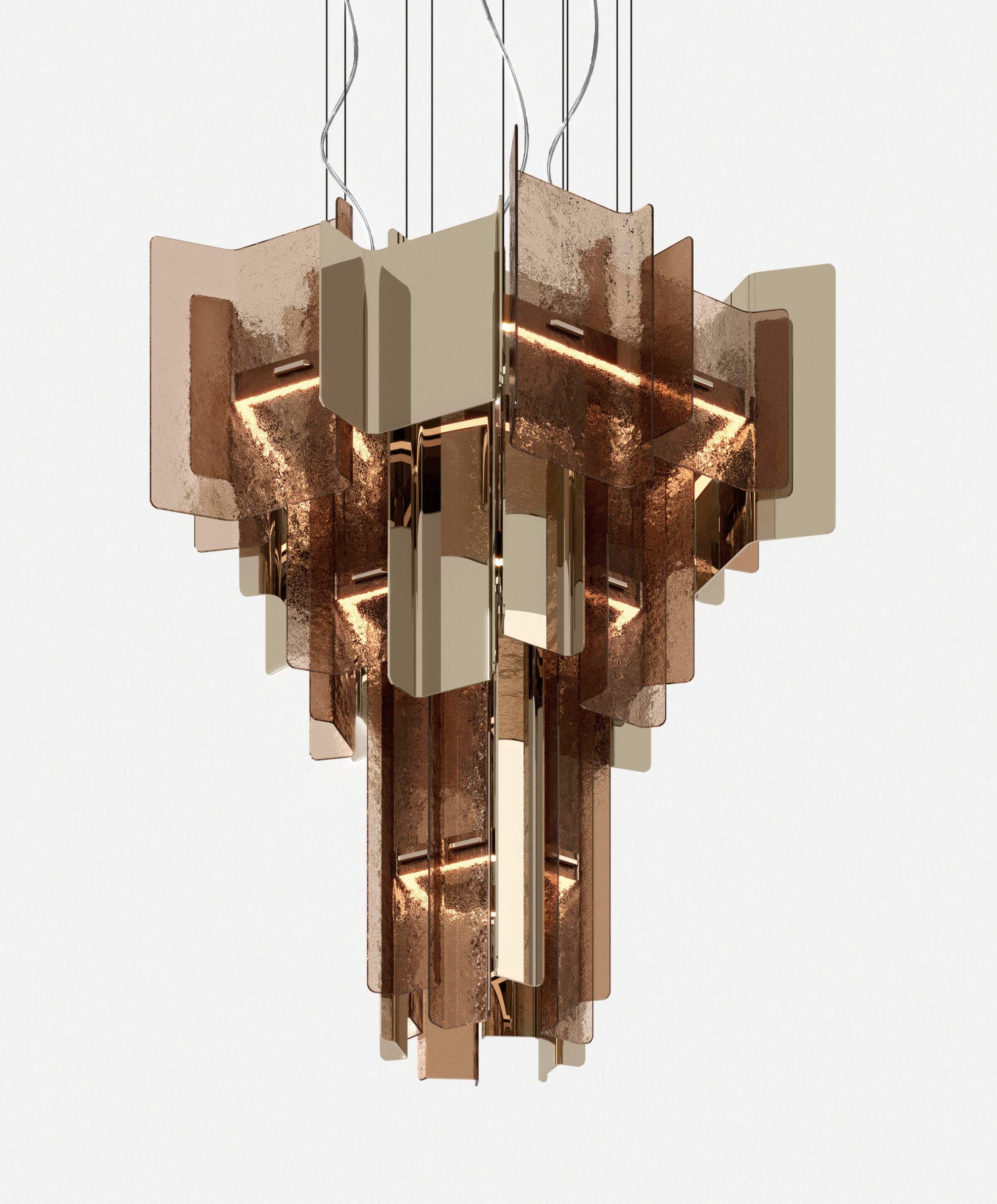 Стеклянный светодиодный подвесной светильник с регулируемой яркостью Tonelli Design собор ARCH-00031016 - Вид №1
