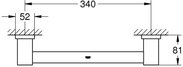 Ручка для ванной GROHE Essentials Cube, хром (40514001) - Вид №1