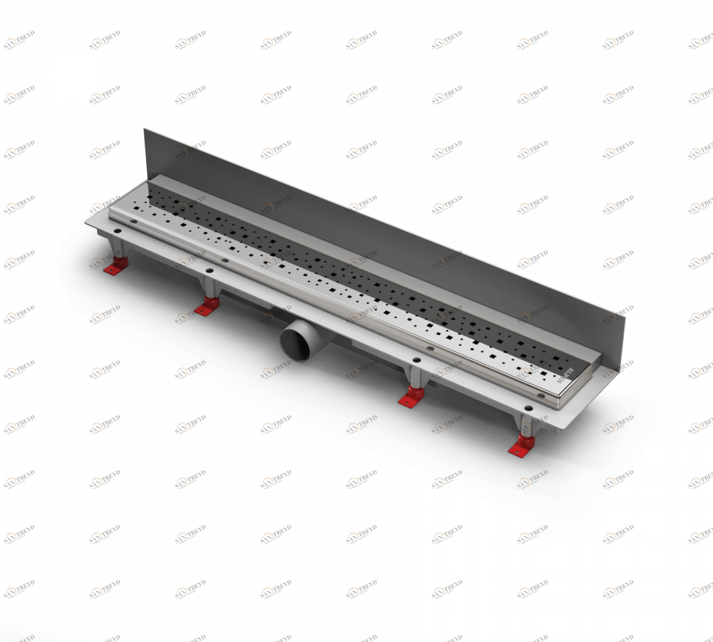 Водоотводящий желоб ALPEN Square ALP-850SN2 к стене с рамкой 