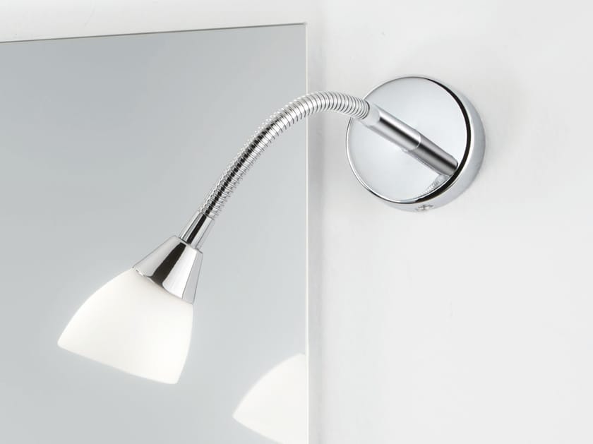 Хромированный металлический настенный светильник с гибким кронштейном Fan Europe Lighting INTEC ARCH-00040525