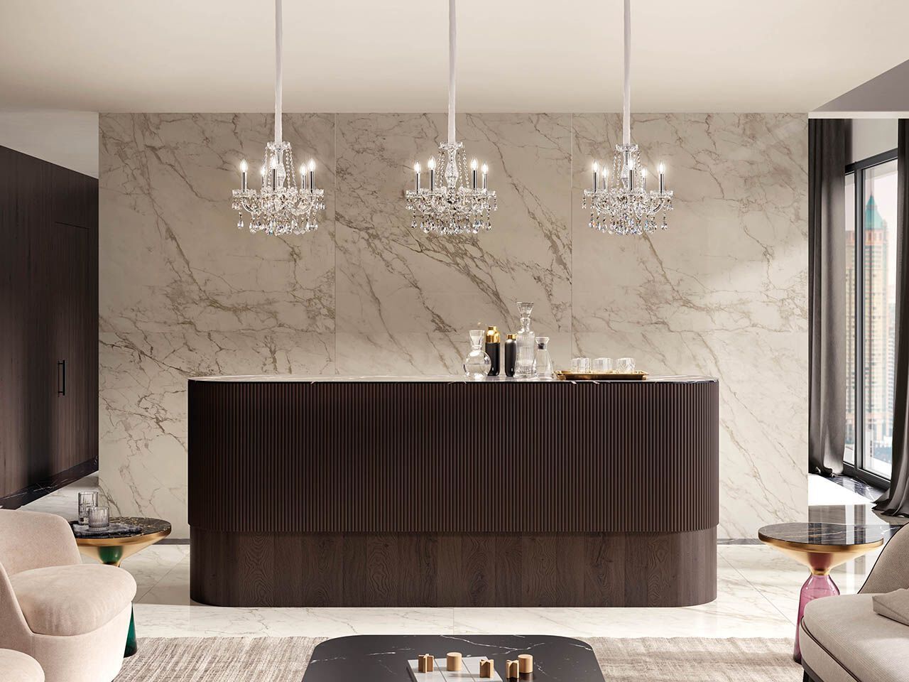 Подвесной светильник с кристаллами Masiero Aqaba ARCH-00141844 - Вид №1