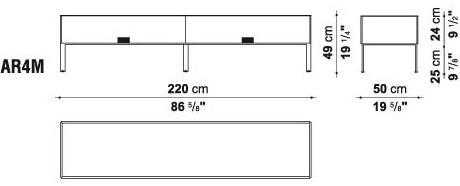 Maxalto Прямоугольная консоль из массива дерева с ящиками Eracle sun-id-1430300 - Вид №5