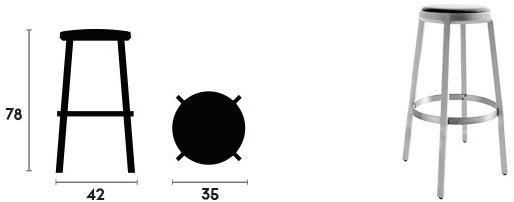 Capdell Высокий табурет со встроенной подушкой Aro sun-id-1406964 - Вид №3