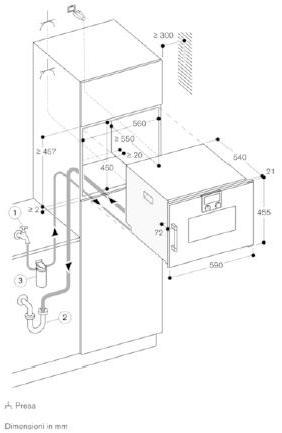 Gaggenau Комбинированная стеклянная печь Serie 200 Bsp260111  - Вид №1