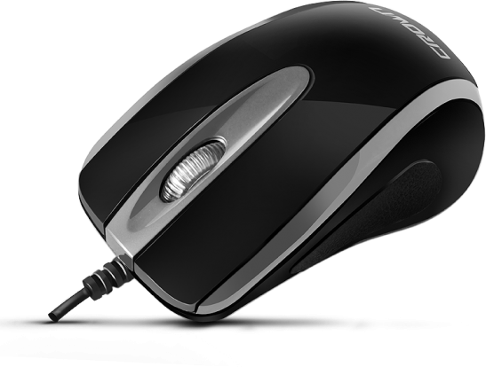 CM000000344, CMM-014 (black and silver) Мышь cmm-014 (black&silver) Crown Santreyd 
