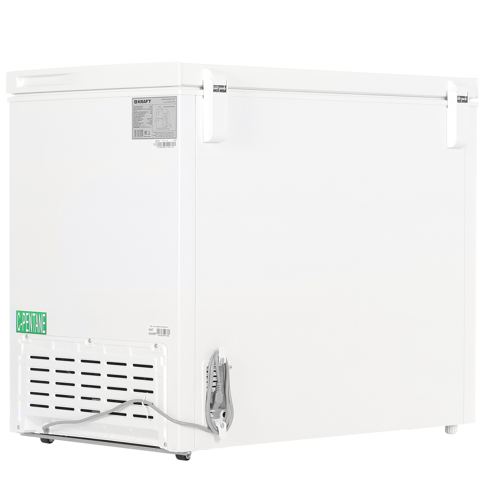 8187526 Морозильный ларь KRAFT BD (W)-310QX белый STDN-0008567 - Вид №4