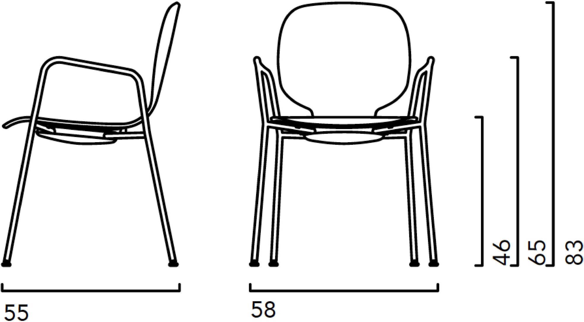 Crassevig Штабелируемый стул с подлокотниками Alis sun-id-1449186 - Вид №4