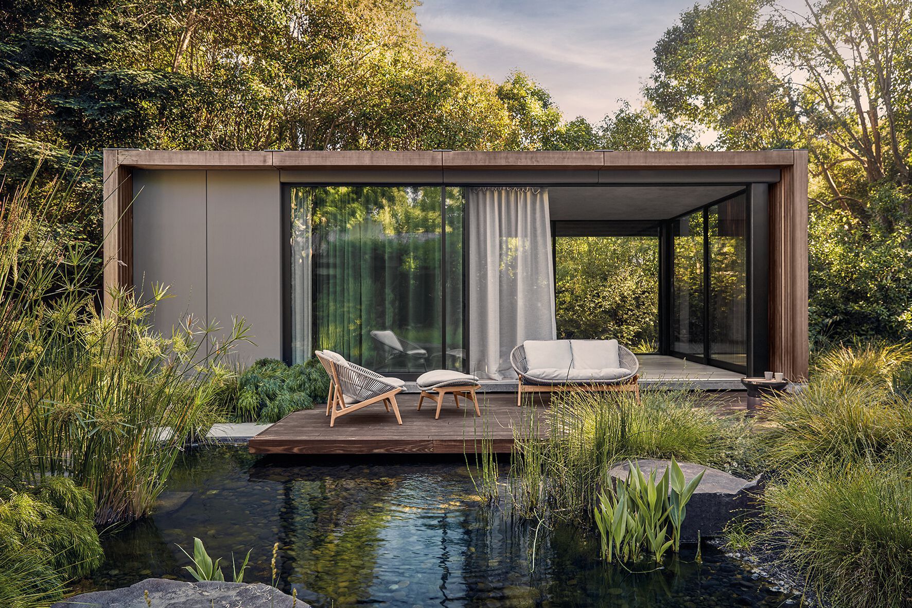 Тканевое садовое кресло Gloster ARCH-00133241 - Вид №3