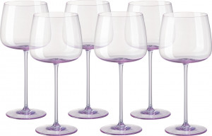 10660997 Rosenthal Набор бокалов для красного вина Rosenthal Турандот 280мл, стекло, розовый, 6шт Стекло