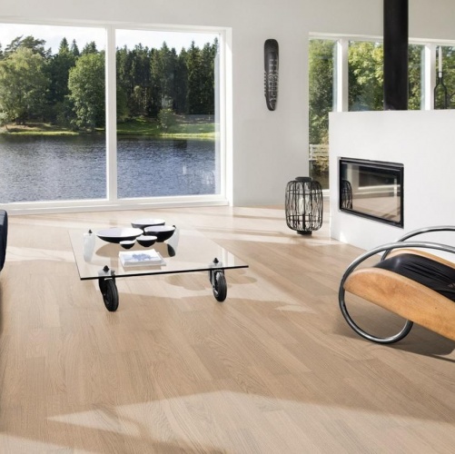 Паркетная доска Kahrs Дуб Прилив Линнея Полуматовая Брашированная 2600200571 - Вид №11