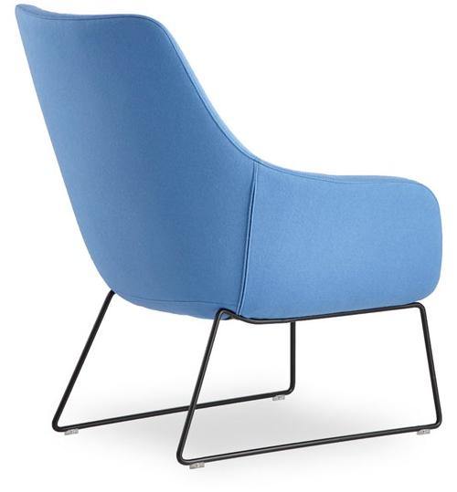 B&T Design Кресло на санках из ткани с подлокотниками Lamy sun-id-1395280 - Вид №2