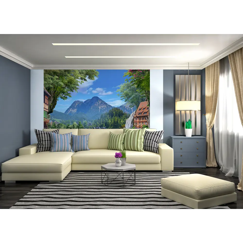 Фотообои У озера флизелиновые 300x270 см 10384-Л МОСКОВСКАЯ ОБОЙНАЯ ФАБРИКА Malex factory STLM-2102344 - Вид №1