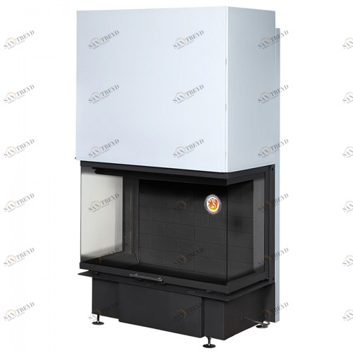 Каминная топка Экокамин Дельта 800B принт с черным шамотом 6496