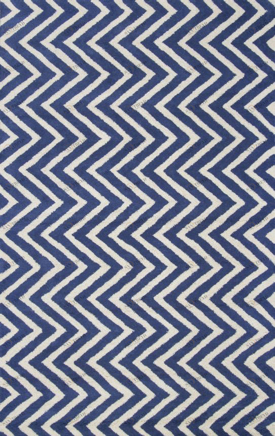 Ковер Zig Zag синий 200х280 DOLLY CAPRETS ДИЗАЙНЕРСКИЕ, ЗИГ ЗАГ 015194 Белый;синий 