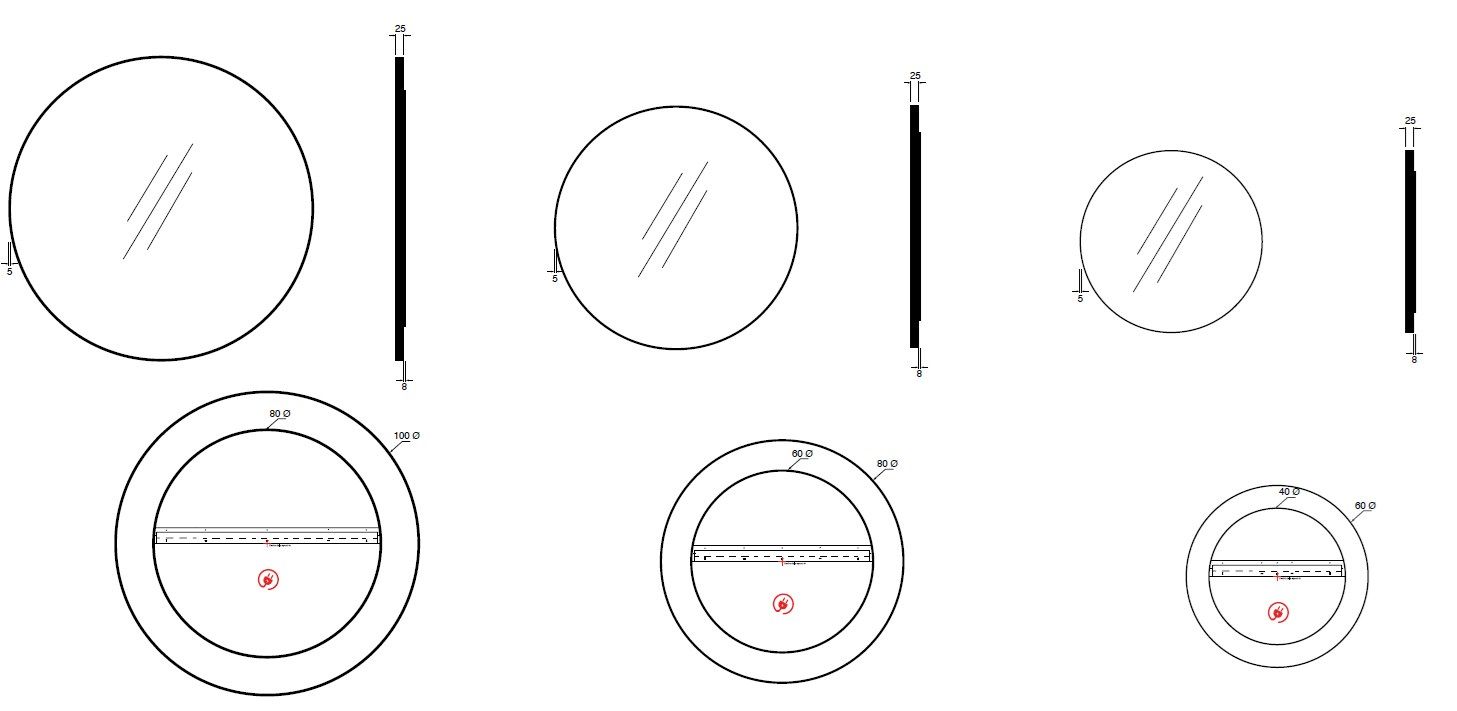 Настенное круглое зеркало Alice Ceramica SPECCHIO ARCH-00033352 - Вид №3