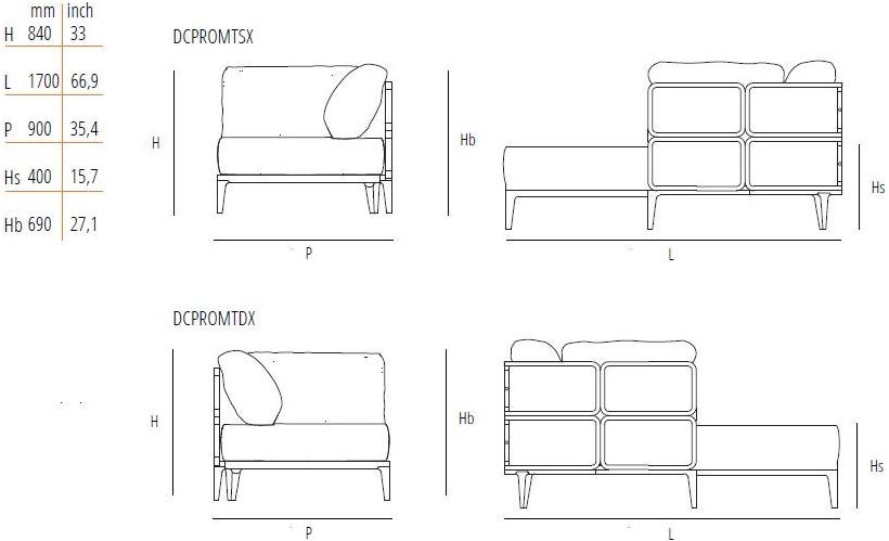 Wiener GTV Design Диван из ткани с шезлонгом sun-id-1445280 - Вид №9