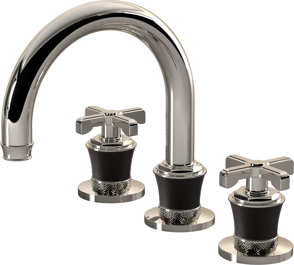 E-11612-R3GM-C20B-PN Смеситель для умывальника на 3 отвертия GRAFF Vignola