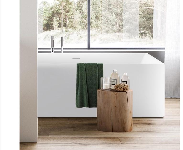 Blu Bathworks® Прямоугольная ванна синего цвета ∙ stone ™ Metrix Bt0203.01 - Вид №3