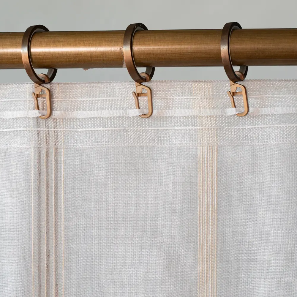 Тюль на ленте 250x280 см полосы цвет белый GARDEN STLM-2138932 - Вид №3