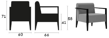 Capdell Мягкое кресло с подлокотниками New york sun-id-1369032 - Вид №3