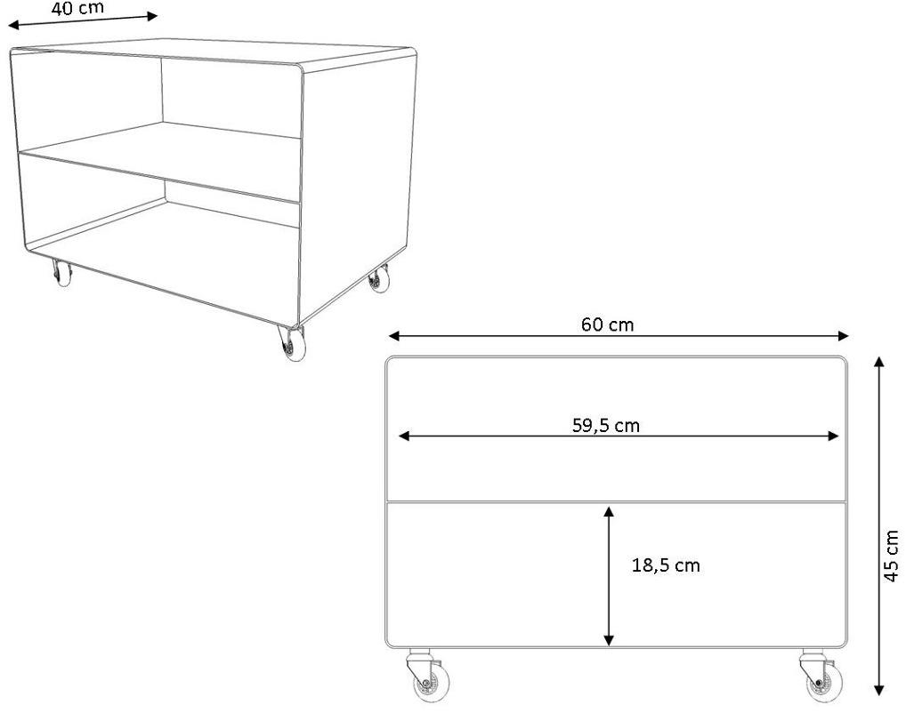 müller möbelfabrikation Металлическая тележка Mobile line R 103n - Вид №5