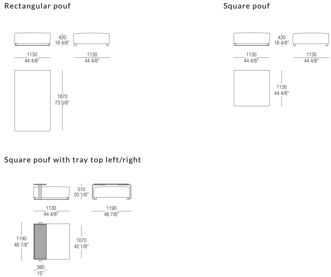 MisuraEmme Пуф из мягкой ткани Misuraemme sun-id-1425095 - Вид №4