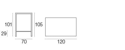 Стальной прямоугольный высокий стол emu ARCH-00088204 - Вид №3