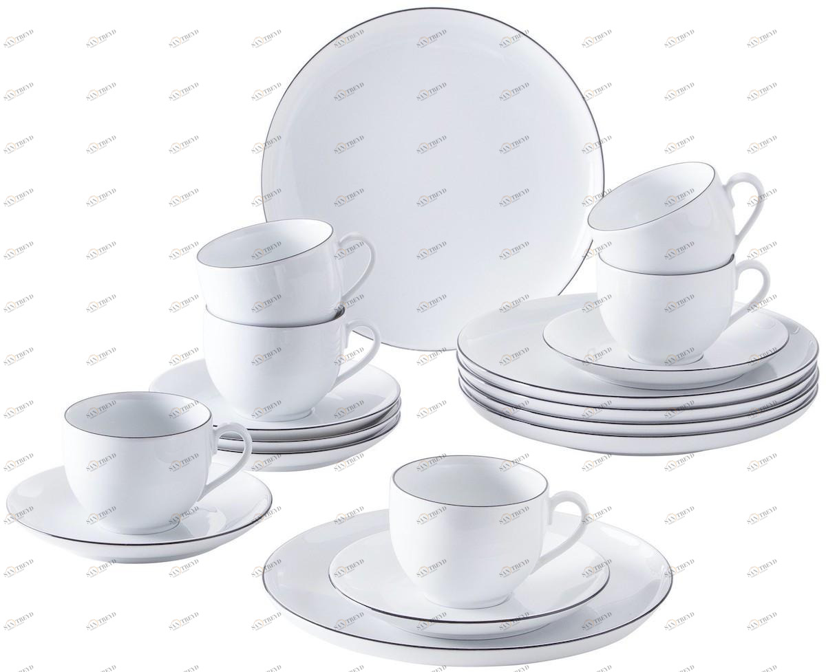 050466O69896C Kaffeeset 18 штук 6 человек черный городской линии (с небольшими недостатками) Kahla-porzellan 