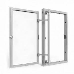 Алюминиевый люк под плитку, распашной, нажимной с регулировкой 300Х400