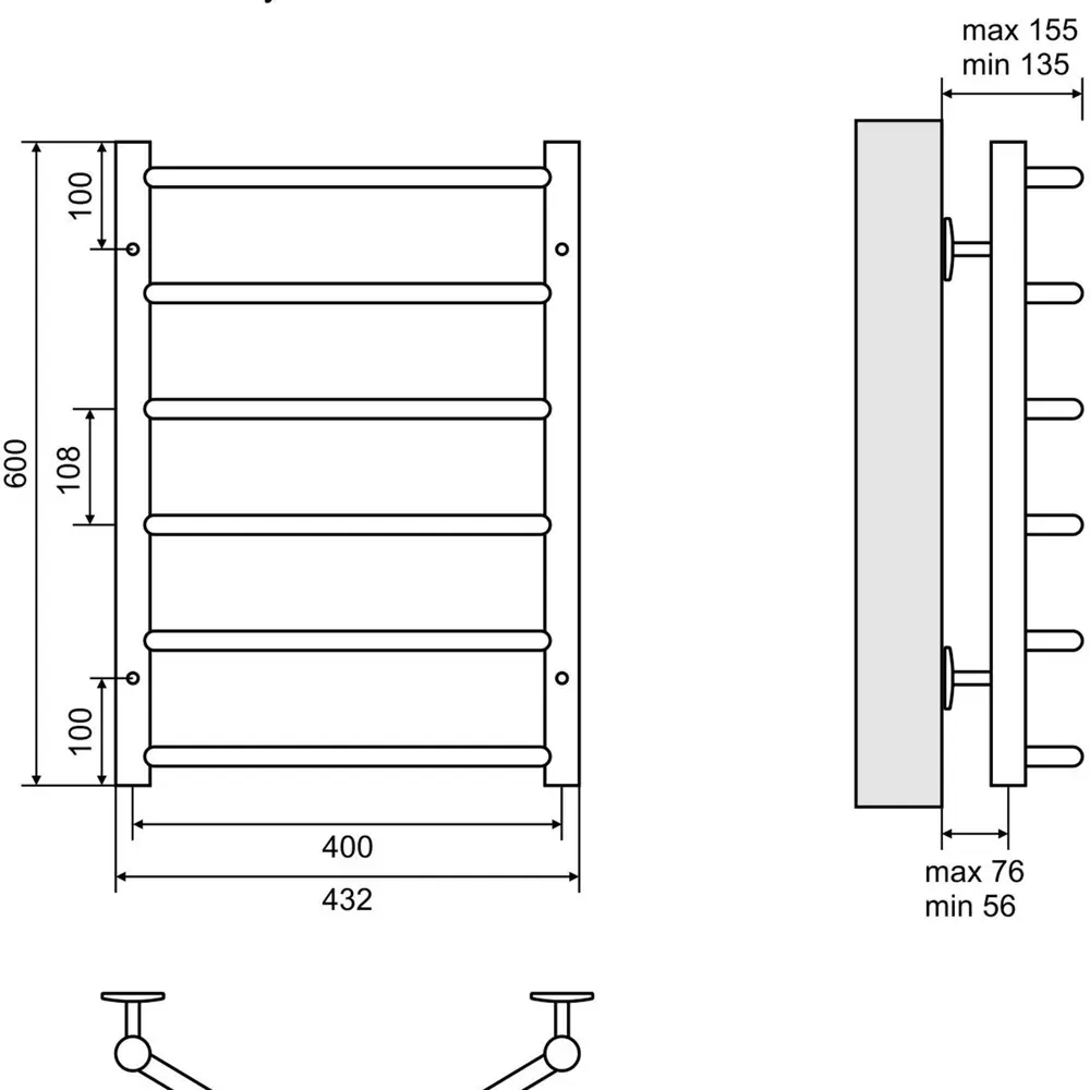Водяной полотенцесушитель ВАРМО «Нептун» для стильной и функциональной ванной 16966344 STLM-0007315 - Вид №3