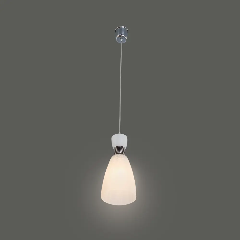 Подвесной светильник Лоск 1xE14x60 Вт, металл/стекло, цвет хром/белый MW-Light STLM-2089015 - Вид №8
