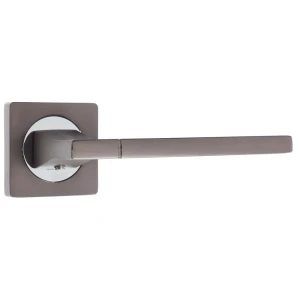 Ручка дверная на розетке AL 524-02 MBN, цвет графит