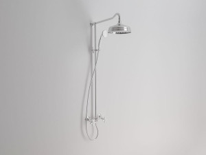Металлическая настенная душевая колонна с ручным душем