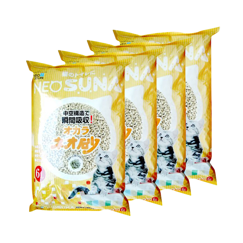 ПР0029187*4 Наполнитель для кошачьего туалета Комкующийся на основе соевых бобов 6л (упаковка - 4 шт) NEO LOO LIFE 