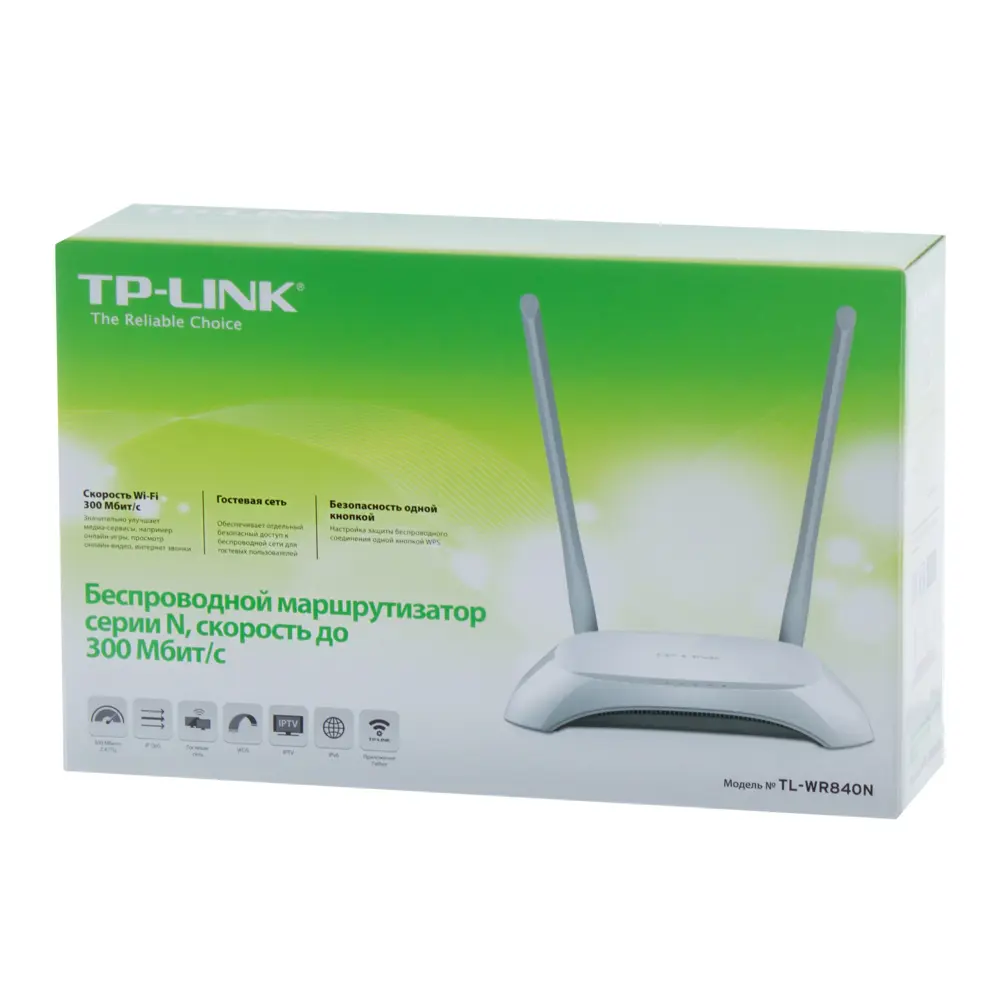 Wi-Fi роутер TP-LINK TL-WR840N, 300 Мбит/с, пластик, цвет белый 17850546 STLM-2170533  - Вид №4