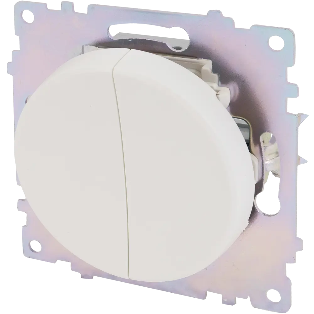 Выключатель встраиваемый Onekey Florence 2 клавиши цвет белый ONEKEYELECTRO STLM-2030147 - Вид №2