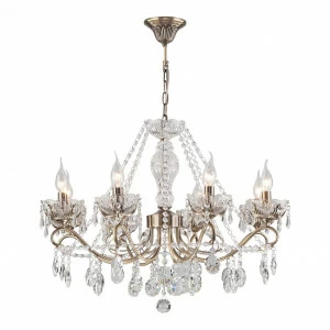 Подвесная люстра Eurosvet 10103/8 античная бронза/прозрачный хрусталь Strotskis EUROSVET ДИЗАЙНЕРСКИЕ, TEODORE 00-3887899 Бронза;прозрачный