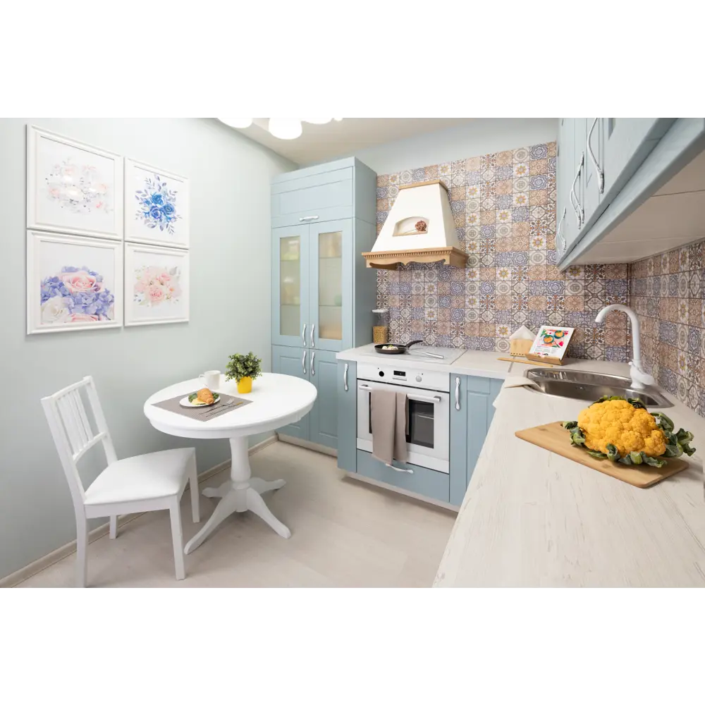 Фасад кухонный Delinia ID Томари голубой 59.7×76.5 см с геометрической филенкой 82011013 STLM-0017390 - Вид №7