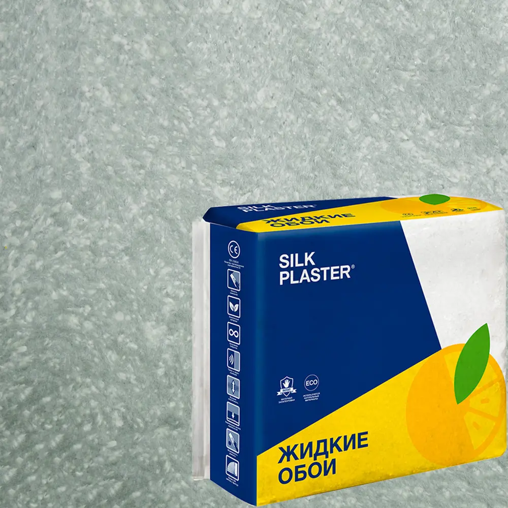 Жидкие обои Silk Plaster Absolute А307 0.83 кг цвет серо-зеленый 82736079 STLM-2088804 
