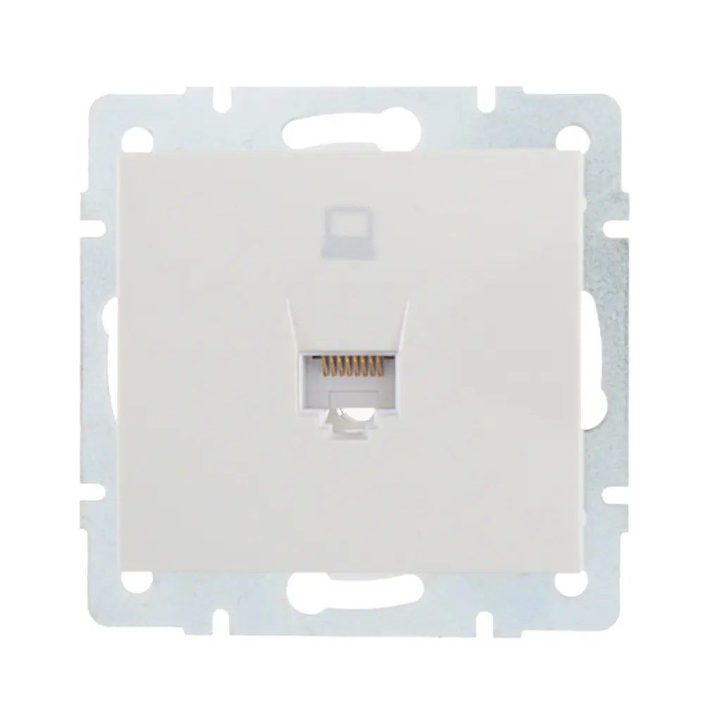 Розетка компьютерная встраиваемая Lezard Rain RJ45, цвет бежевый 17753957 STLM-2111135 
