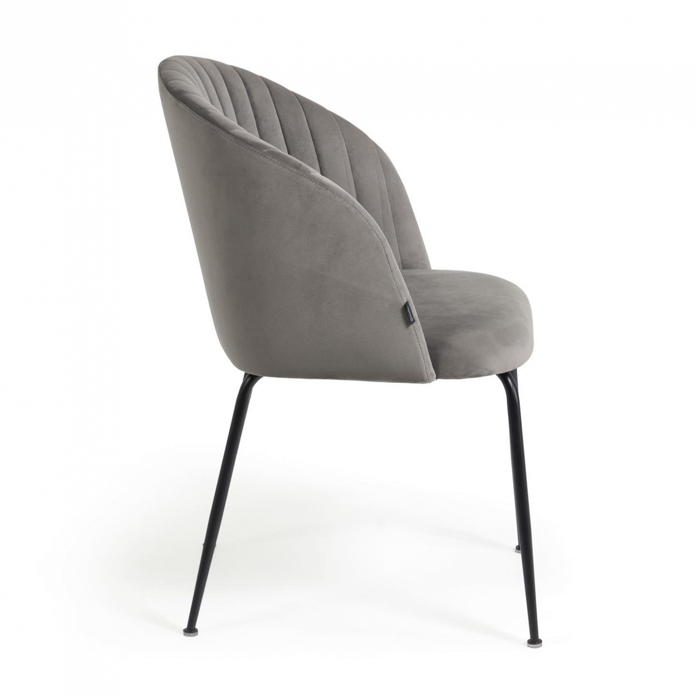 101879 Стул светло-серый бархатный La Forma Lumina