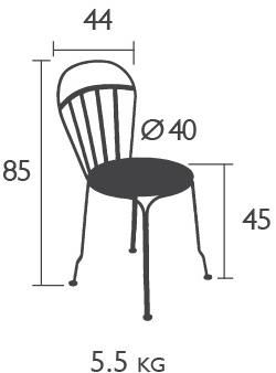 Fermob Штабелируемый садовый стул из стали  0801  - Вид №2